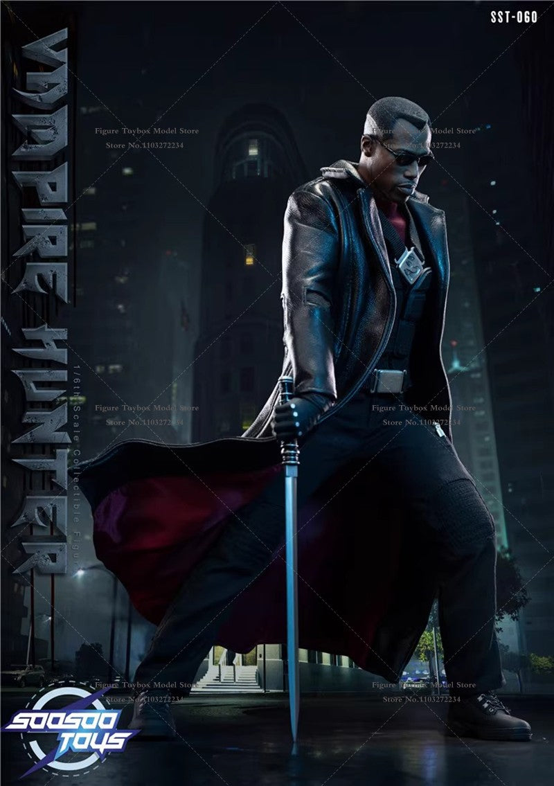 Soosootoys SST-060 1/6 Vampire Hunter The Blade Action Figure Collection Leather Coat Decor 12inch Full Set Male Soldier Model