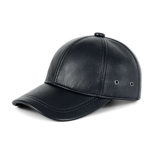 Boné de beisebol ajustável masculino FEINION, chapéu de condução, caça, pesca, de couro genuíno, boina de moda, boné.