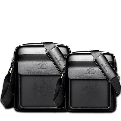 Men's shoulder bag, essential for business work, comes in large and small designs, simple crossbody bag