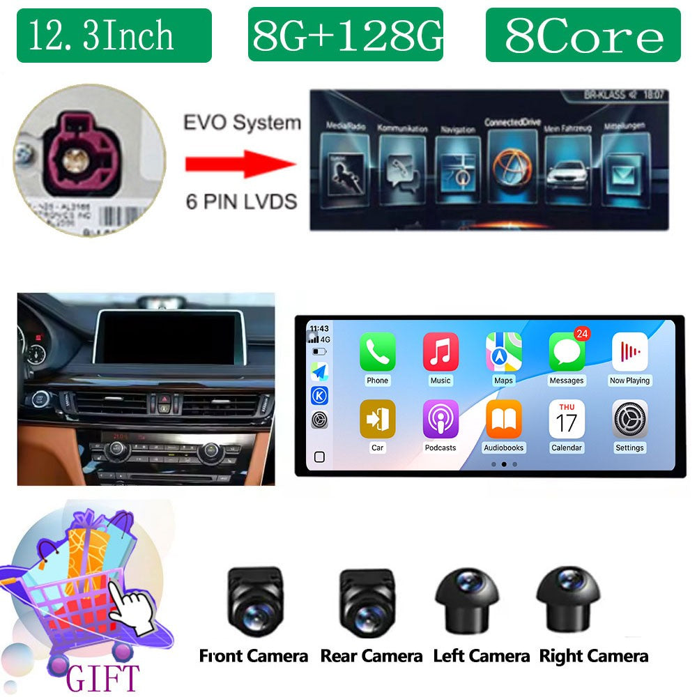 Para BMW X5 F15 X6 F16 2014 - 2018 Sistema NBT/EVO Rádio Automotivo Multimídia Player Android 14 GPS Navegação 4G BT Carplay Auto Ferramentas