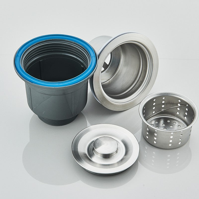 304 Stainless Steel Waterfall Kitchen Sink Sink Large Single basin With Large Single Slot Sink Above Counter With Cup Disher