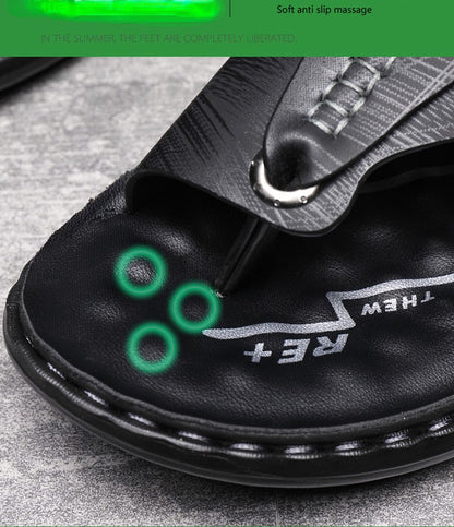 Brand Men's Sandals Summer Soft soled Anti slip Beach Shoes Male  Outdoor comfortable Men slippers Luxury High Quality sandalias