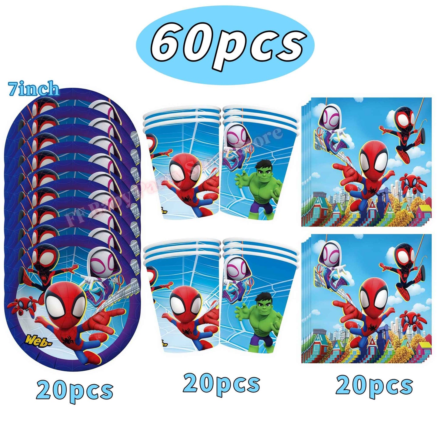 Spider Hero Birthday Party Decoration Plate Cup Banner Balloon Superhero Party Favors Baby Shower Decor Birthday Supplies Gift