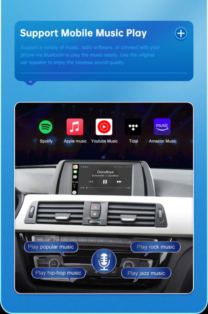 Wireless Android Auto For BMW 3 4 Series F30 F31 F32 F33 F34 F35 F36 CIC NBT EVO 2011-2020 Carplay Interface Mirror Link Airplay