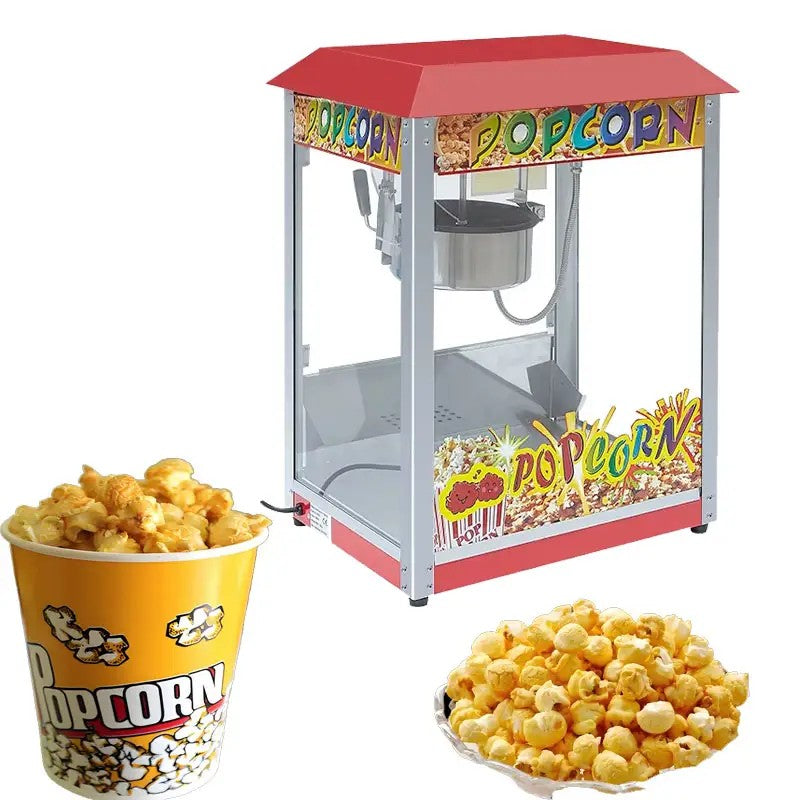 Máquina de Pipoca Comercial Máquina de Venda Automática de Pipoca Elétrica Máquina de Fazer Pipoca Estilo Cinema Automática