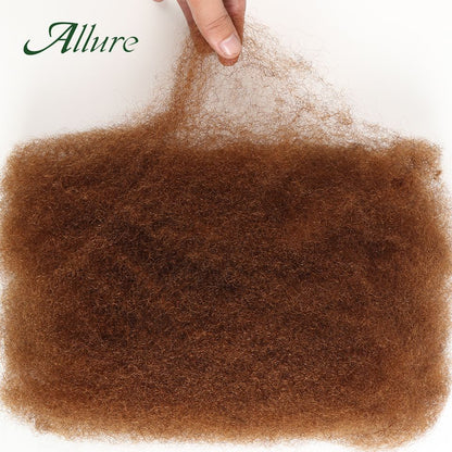 Cabelo Humano Afro Kinky Bulk QVR para Mini Twist, Tranças, Extensões de Dread Locs e Crochet, Cabelo Afro Kinky Cacheado Bulk para Dreadlocks 50g