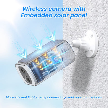 ANRAN 2/3/4 PCS Câmera WIFI Sem Fio Externa 2.4G 3MP Câmera de Segurança Solar com Bateria Holofote Visão Noturna Colorida Alarme Local