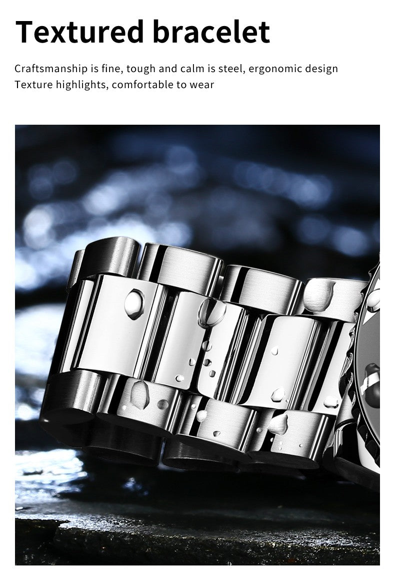 OLEVS 5885 Man Watch Original Brand Waterproof Quartz Watch Stainless Steel Strap Automatic Date Mens Gifts Watches For Man