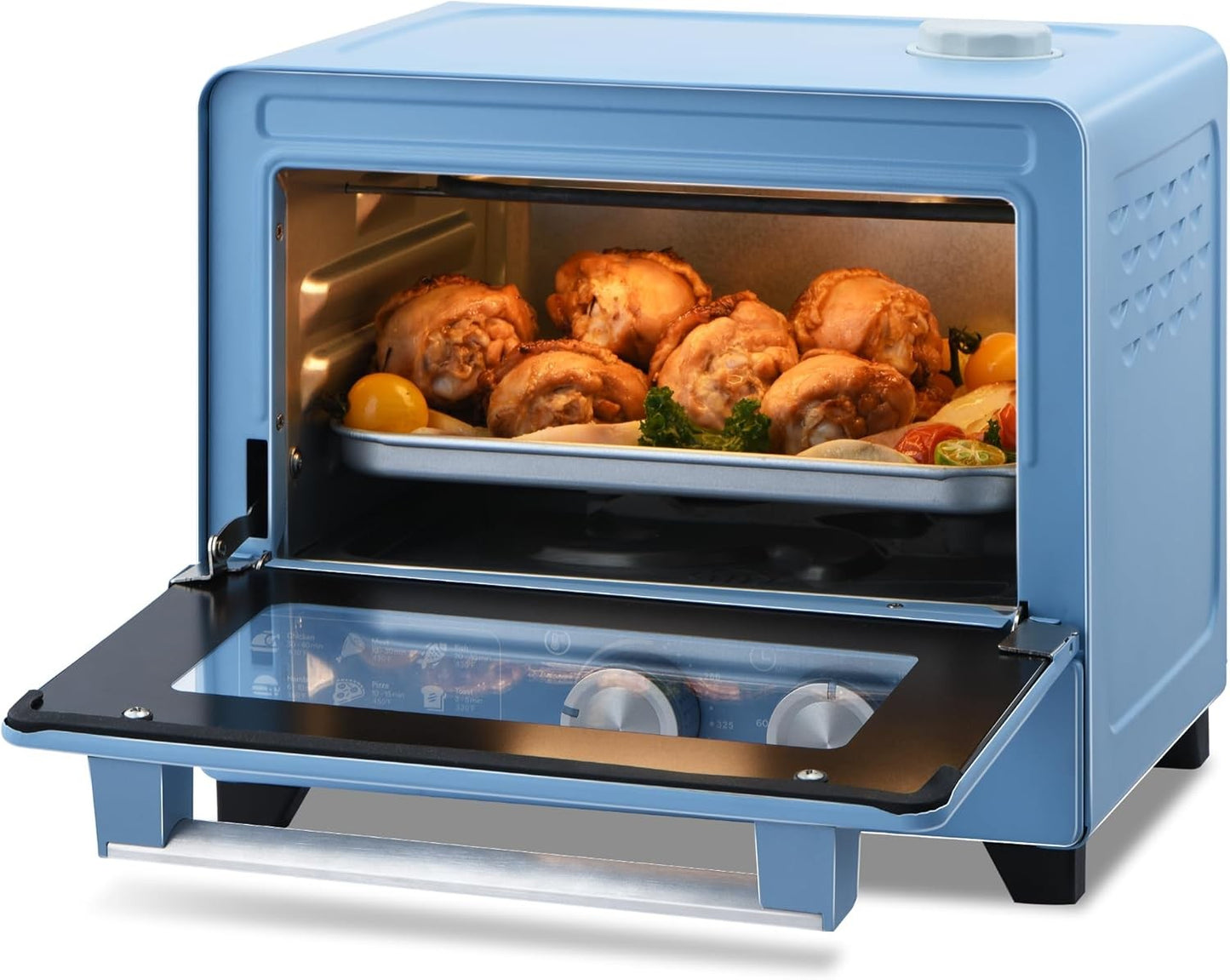 Forno Torradeira Fritadeira sem Óleo 6 em 1, Fritadeira sem Óleo de 12L com Infusão a Vapor, Forno Torradeira com Convecção e Cozimento a Vapor Suave com Pré-aquecimento Rápido,