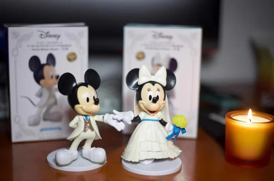 Disney Desenho Animado Minnie Mickey Mouse Ação Casamento Presentes bonecas Crianças Figuras de Ação Brinquedo Crianças Brinquedo de Presente