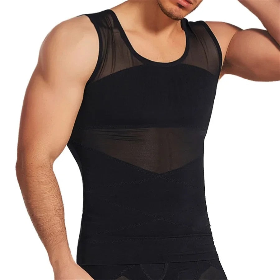 Men Fitness Clothes Compression Sports Vest Tight Base Layer Sleeveless Shirt Mesh Tops Singlet Sweatshirt Sportswear Activewear