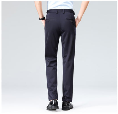 Calças Finas Masculinas para o Verão Outono, Calças de Terno Formal, Calças de Trabalho, Calças Casuais de Negócios de Qualidade, Calças Compridas Pretas Vinho Tinto