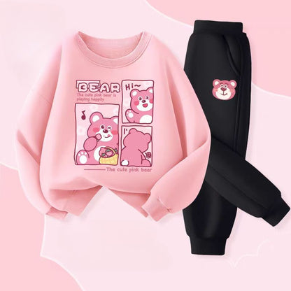 Autumn Baby Boy Clothes Fashion Printed T-shirts and Pants 2 Pieces Set Children Girls Casual Top Bottom Outfits Tracksuits