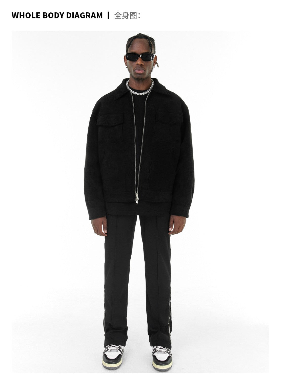 Autumn Jackets Oversize Casual Clothes High Street Pockets Laper Zipper Suede Thick Coat Mens Windbreaker Loose