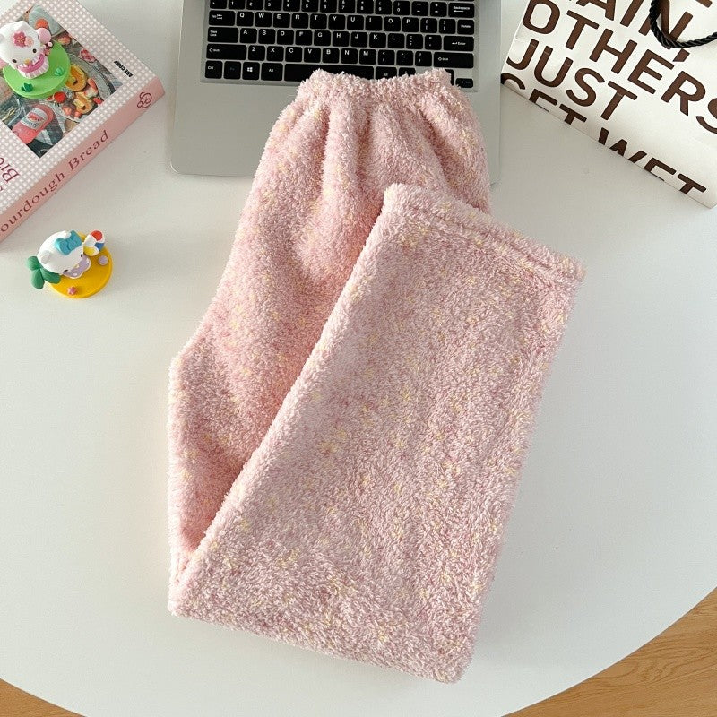 Thickened Warm Women‘s Sleepwear Cartoon HelloKitty Women's Pajamas Set Winter New Cute Fashion Two Sets Nightwear Loungewear