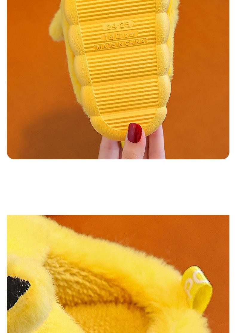 Lovely Cottonslippers Popular Design Cartoon Cottom Shoes Children's Fashion Cute Fall Winter Warmth Plush Slippers Girls Shoes