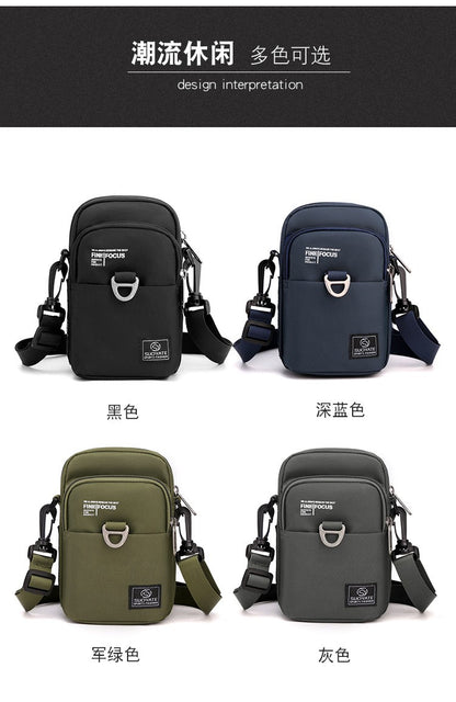 Fashion 3 Layers Men Small Shoulder Bag High Quality Durable Nylon Male Handbag Portable Messenger Bag Flap Mini Waist Bag