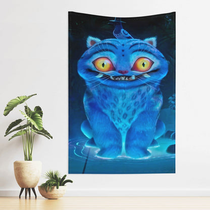 Cute Kpop Demon Hunter Tiger Tapestry, Home Decor, Vivid Cartoon Tiger Wall Art Tapestries Backgrounds  For Living Room, Dorm