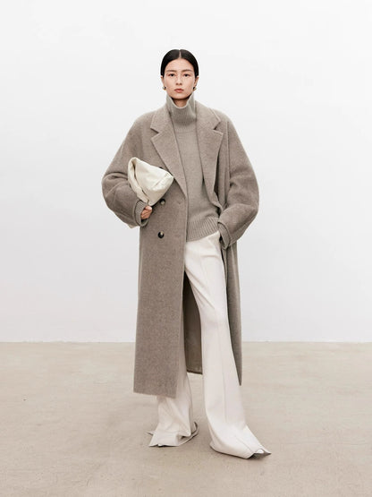 Thickened turtleneck 100% pure cashmere sweater women's loose lazy knit silhouette sweater European products