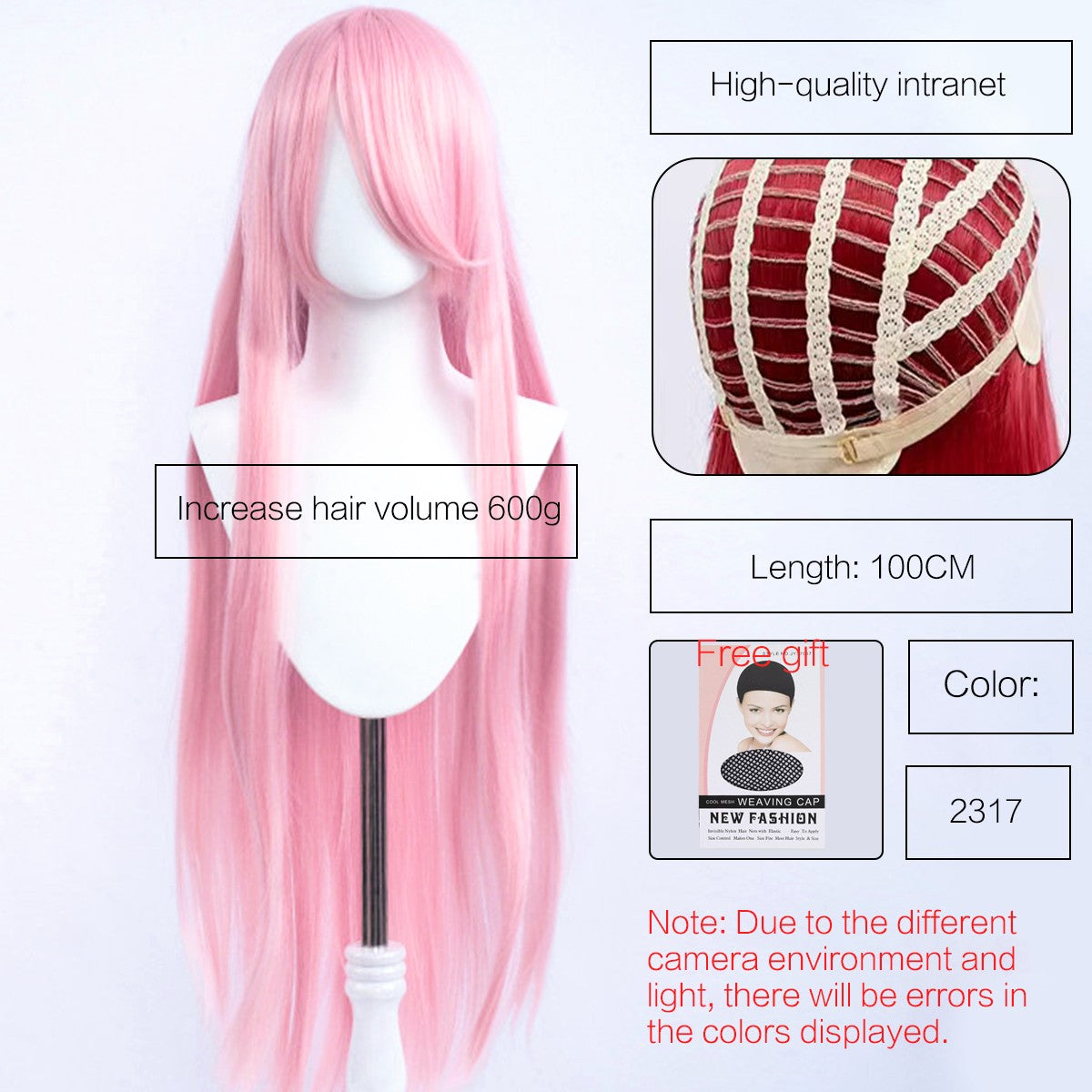 Synthetic Cute Cosplay Wig 40-inch Oblique Bangs Anime Costume Long Straight Lolita Wig Party Wig
