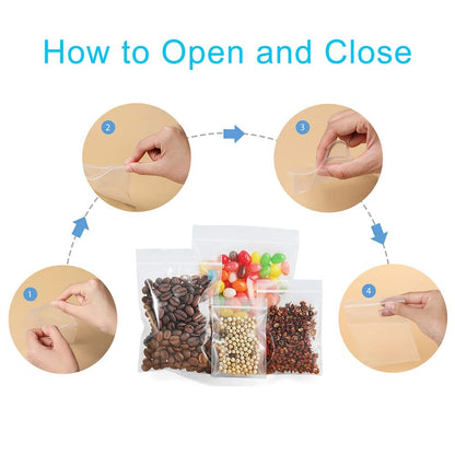 Clear Thick Zip Lock Ziplock Storage Bags Heavy-Duty Transparent Plastic Zip Package Small Jewelry Packing Reclosable Poly Pouch