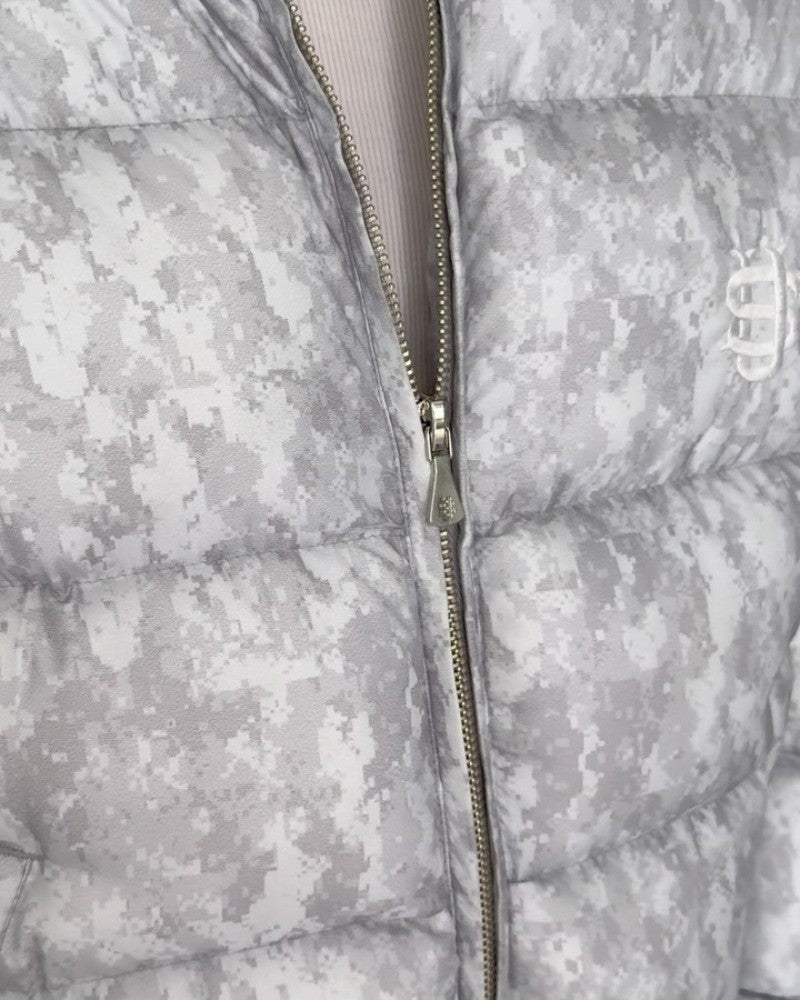 2025 Trendy High Street Retro Casual Solid Color Zipper Coat Street Hip-Hop Streetwear Men Harajuku Gray Camouflage Warm Jacket