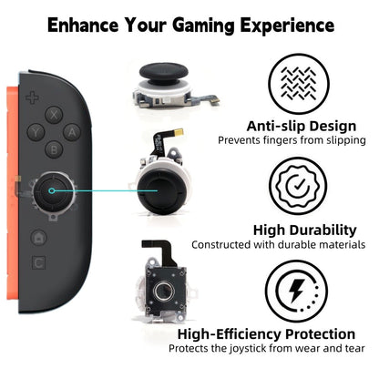GINFULL TMR Effect Joystick New White Black For NS2 Switch 2 Controller 3D Analog Stick For Joy-Con 2 Replace Left Right Rocker