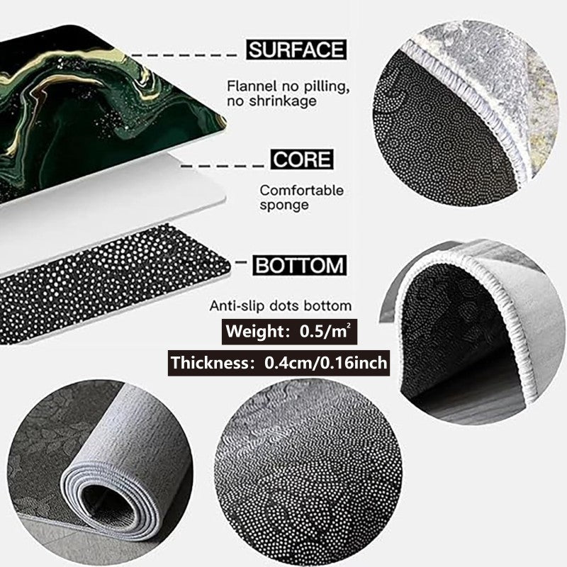 VIKAMA Christmas Decor Crystal Velvet Hallway Runner Red Plaid Print Living Room Corridor Decorative Rug Home Decor