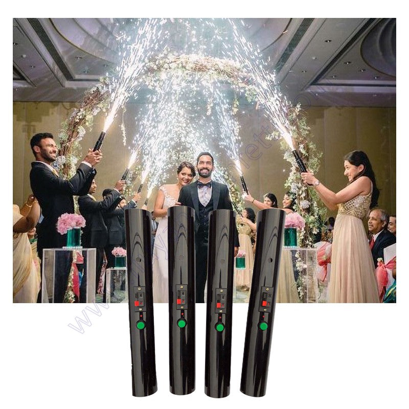 6pcs Hand Held Pyro Shooter Pyrotechnic Cold Spark Firing System Wedding Bride Surprise Creative Firework Magic Wand Decor Party