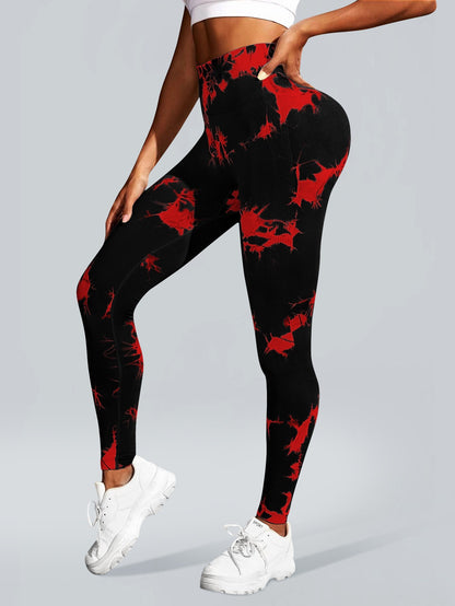 Women's Seamless Tie-dye Yoga Pants High Waist Soft Comfortable Gym Fitness Sportswear Workout Leggings Tights