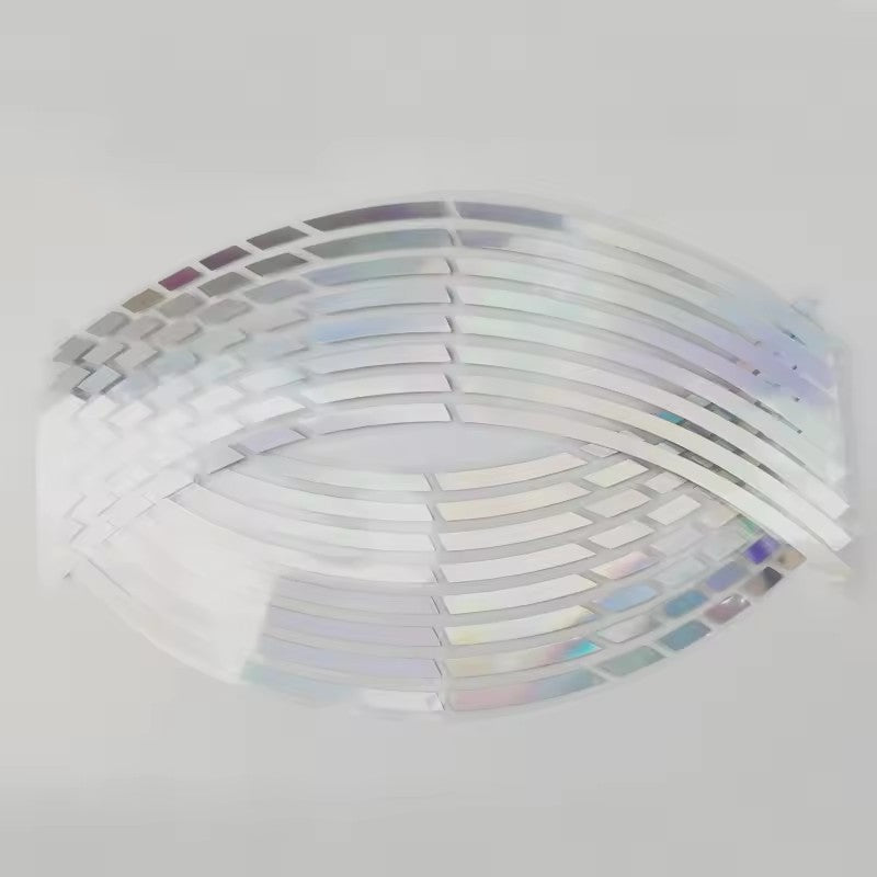 1 Conjunto com 5 Cores Faixas de Estilização de Carro Adesivos Refletivos para Rodas de Motocross Moto e Decalques Fita Refletiva para Aro de 17/18 Polegadas