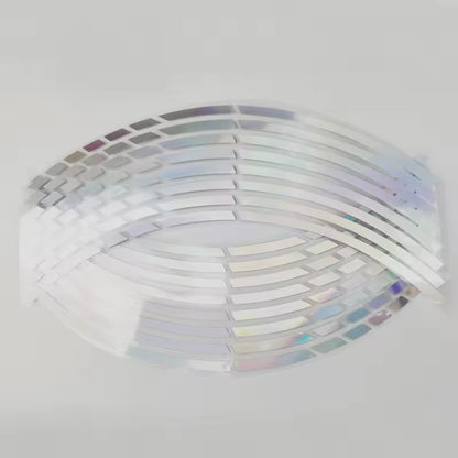 1 Conjunto com 5 Cores Faixas de Estilização de Carro Adesivos Refletivos para Rodas de Motocross Moto e Decalques Fita Refletiva para Aro de 17/18 Polegadas