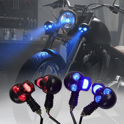 2 unidades Estilo Caveira Luz LED de Seta para Moto Luzes Direcionais Pisca Sinalizador Lâmpada Traseira de Moto Indicador LED Luz de Condução