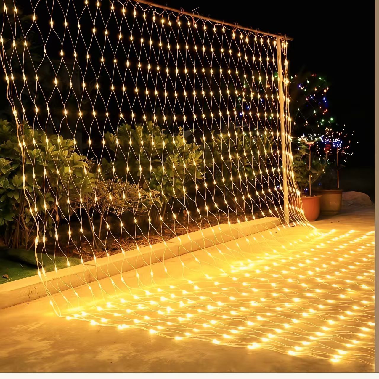 Luzes de corda de rede de LED 8 modos 220V 110V plugue UE/EUA Festival Decoração de Natal Guirlandas Festa de Natal Jardim Ano Novo Casamento