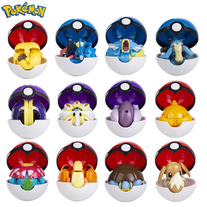 Pokémon Genuíno Pokébola Transformar Charizard Bulbasaur Gengar Dragonite Bonecos de Brinquedo Anime Snorlax Lapras Lucario Modelo de Bonecos