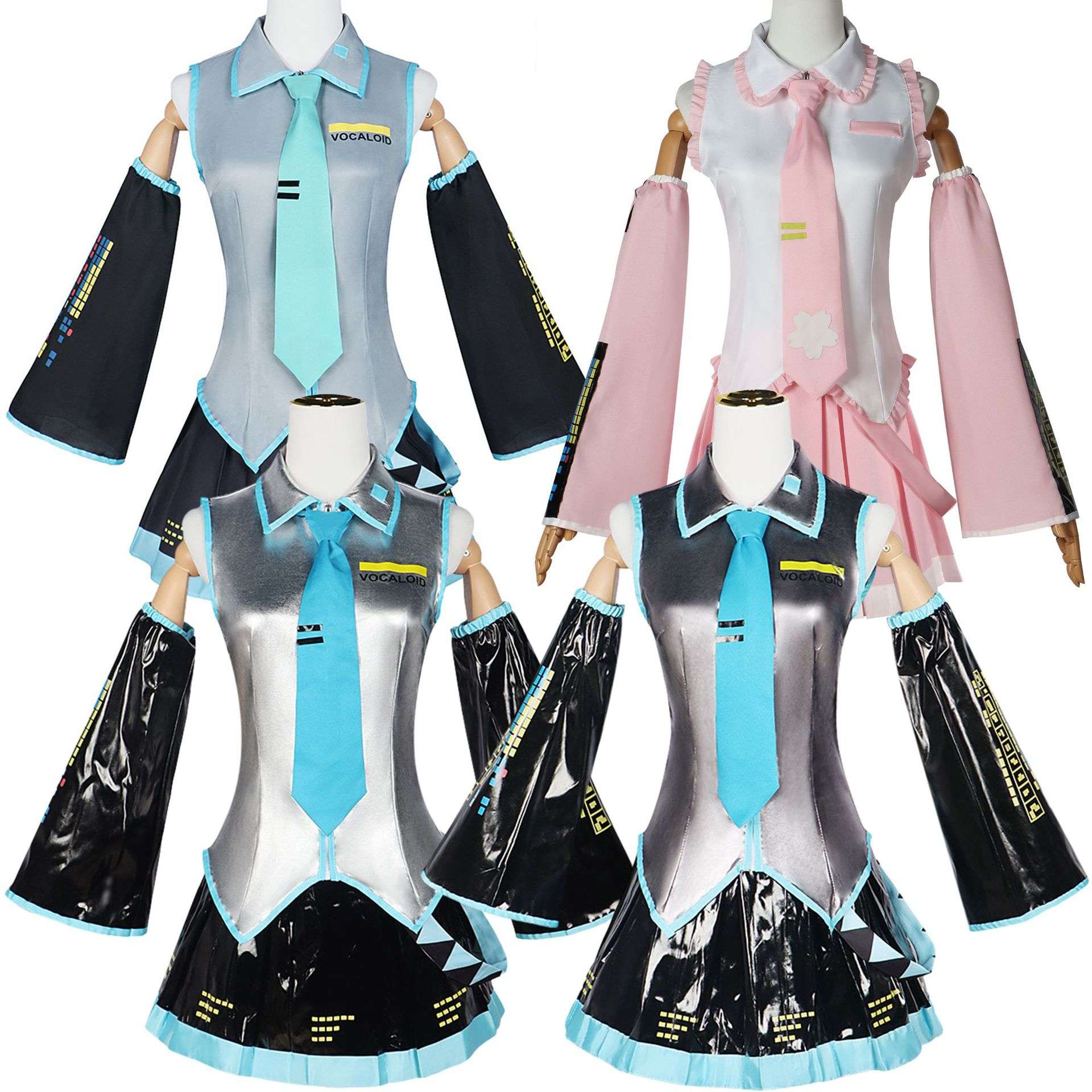 Anime Character Performance Clothes MIKU Anime Clothes Cosplay Clothes JK Skirt Same Suit Wig Accessories Halloween