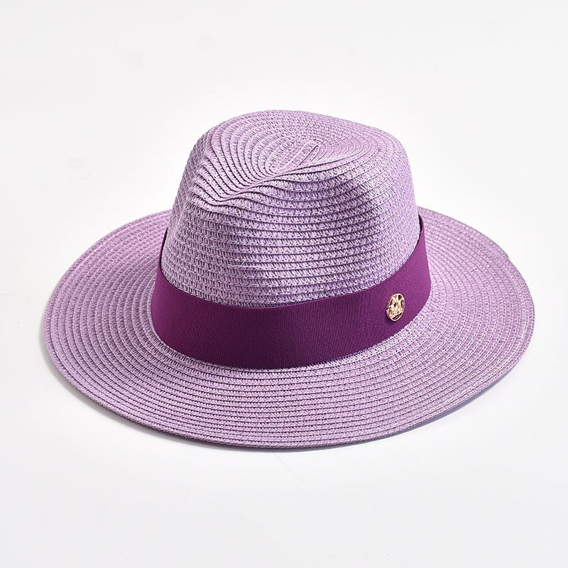 Summer Straw Hats for Women Men Panama Travel Beach Sun Hat Ribbon Decoration Elegant Luxury Jazz Hat