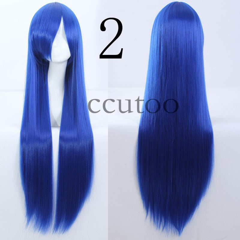 ccutoo 100cm Peruca de Cosplay Reta Sintética de Cabelo Longo de Alta Temperatura 82 Cores Disponíveis
