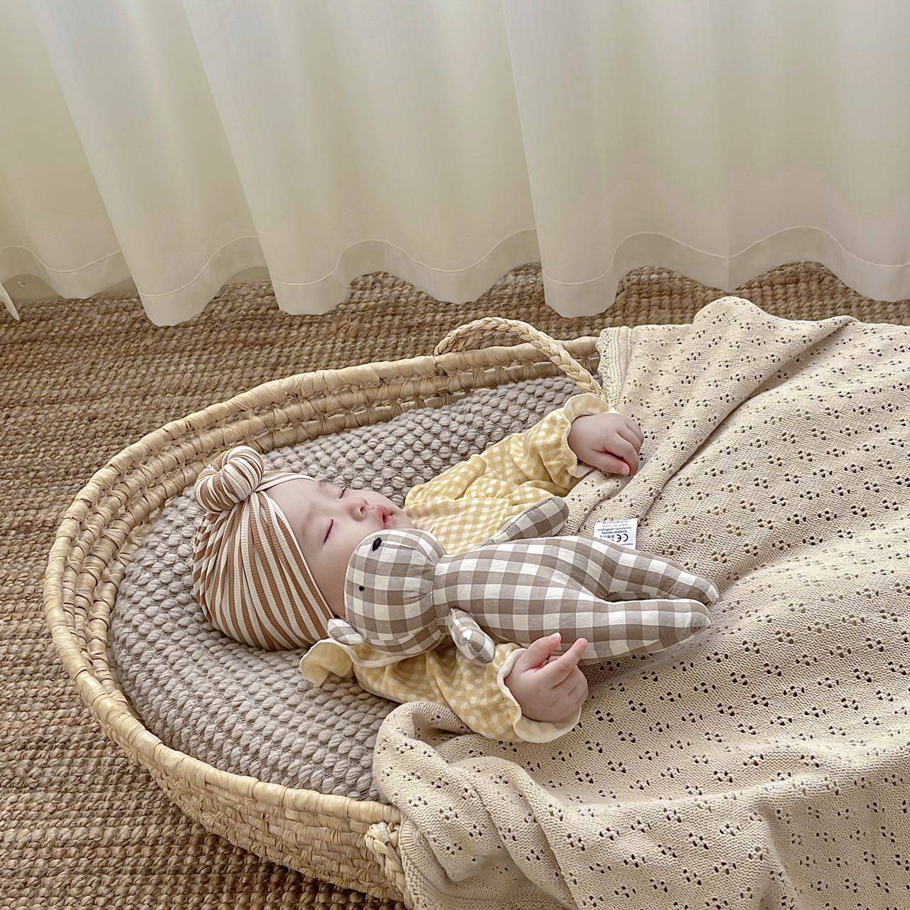 2024 New Little Bear Cloth Art Doll Cute and Creative Cloth Doll Doll Doll Adorable Baby Comfort Toy