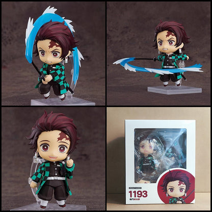 Anime Demon Slayer Series Tanjirou #1193 Nezuko #1334 Zenitsu #1361 Inosuke #1541 Kyoujurou Kochou Shinobu Conjunto de Bonecos e Estatuetas de Presente