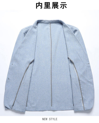 2024 Summer Ice Silk Blazers Elasticity Men's Thin Windbreak Classic Solid Color Casual Business Suit Jackets Office Social Coat