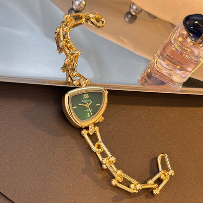 Ladies' Fashionable Trendy U-Shaped Quartz Watch with New Polygonal Alloy Case Must-Have Accessory for Trendy Outfits