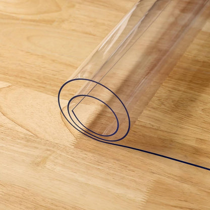 Clear PVC Desk Protector 1.5mm Clear Table Protector Non-Slip Easy to Clean Desk Protector Mat Clear