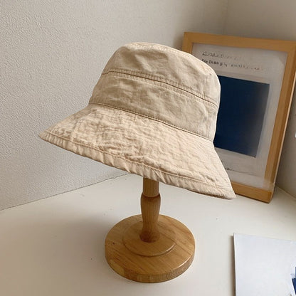Korean style Hat Women's Summer Face Slimming Sunshade Hat Casual Cotton bucket Cap ????? ?? ?????? ???????