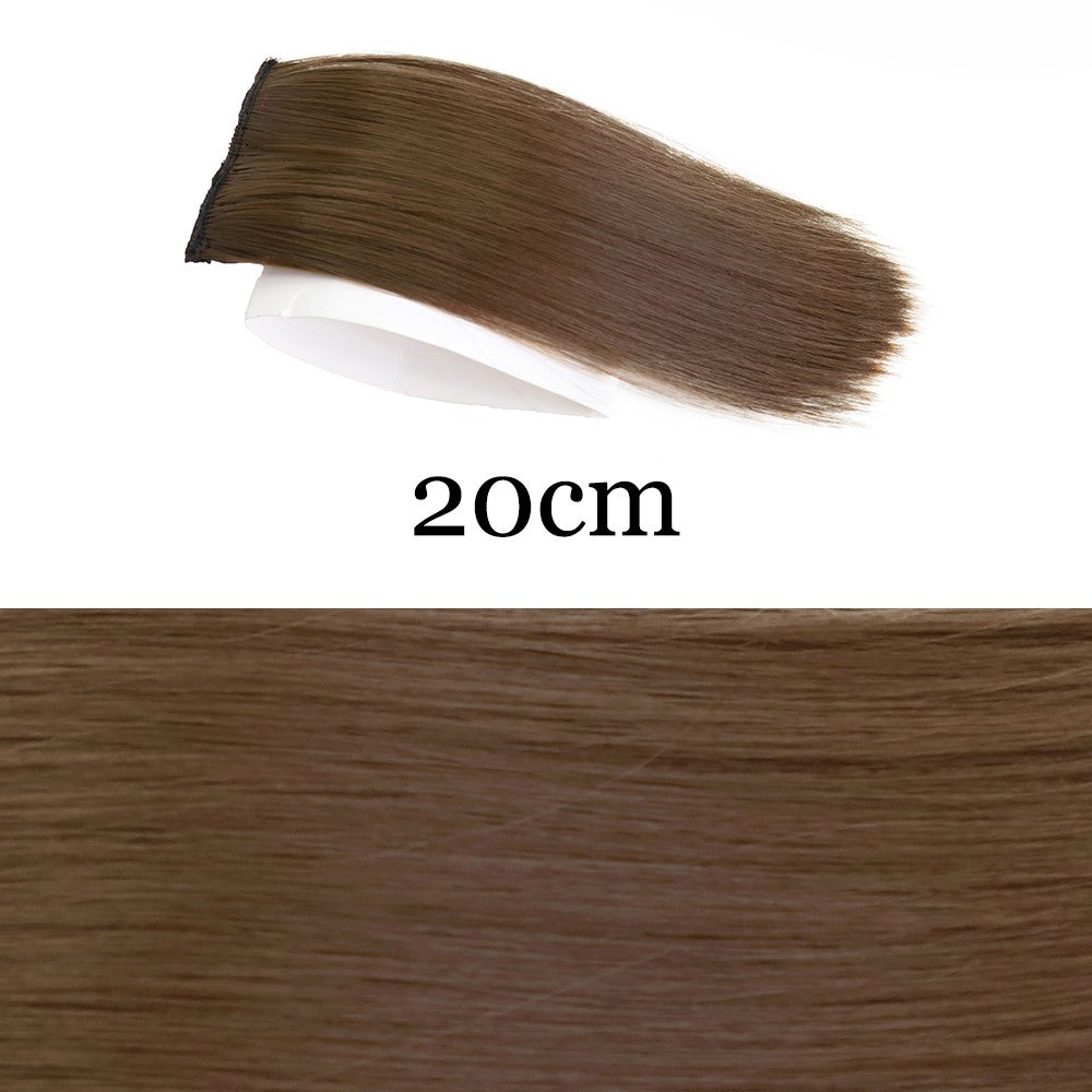 MERISI HAIR Apliques de Cabelo Sintético Liso Invisível com 2 Presilhas, Aumento de Volume, Extensões de Cabelo, Cobertura Lateral Superior