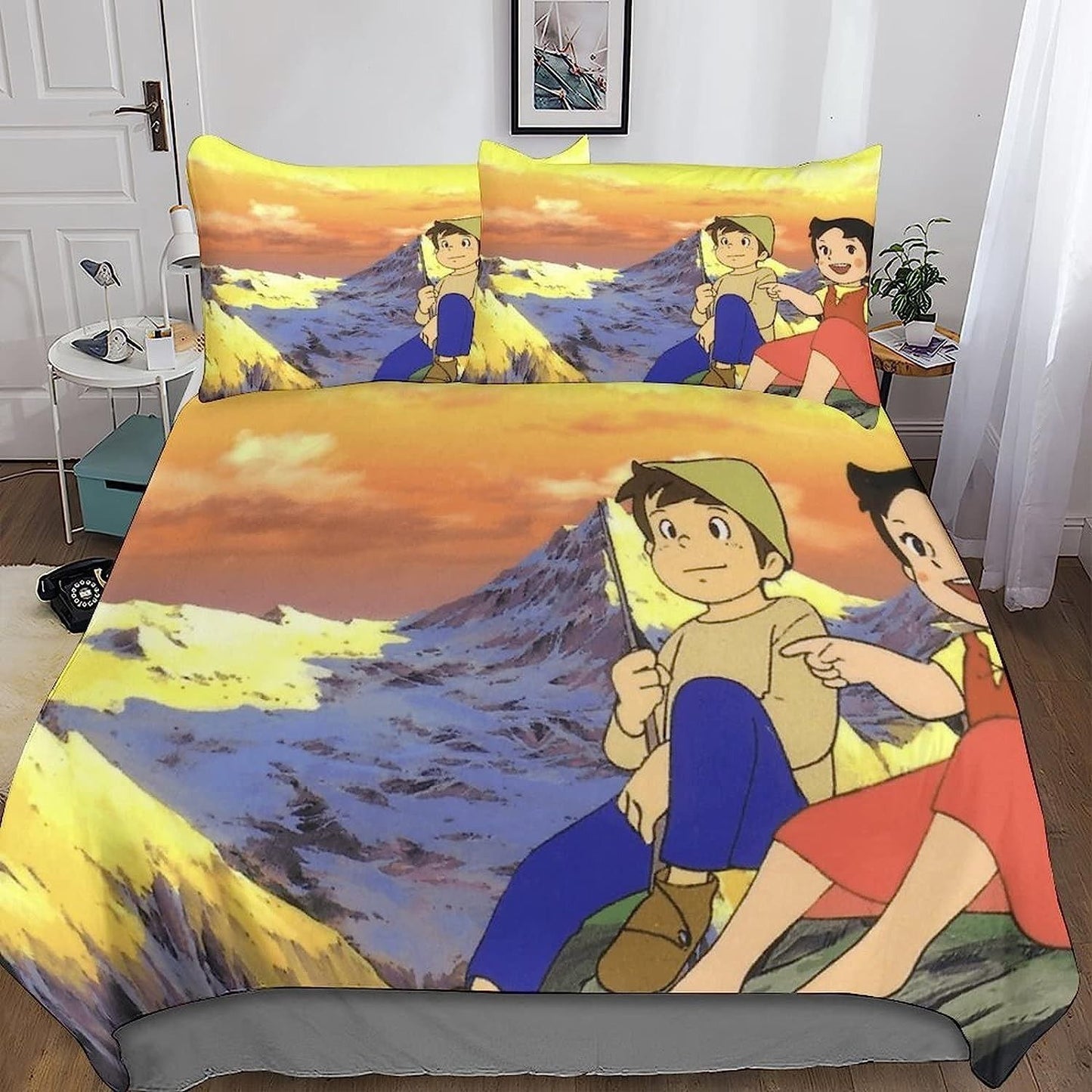 Heidi Bedding Set,Heidi The Girl From The Alps Bedding,Heidi and Family Duvet Cover Set,Bedroom Decoration