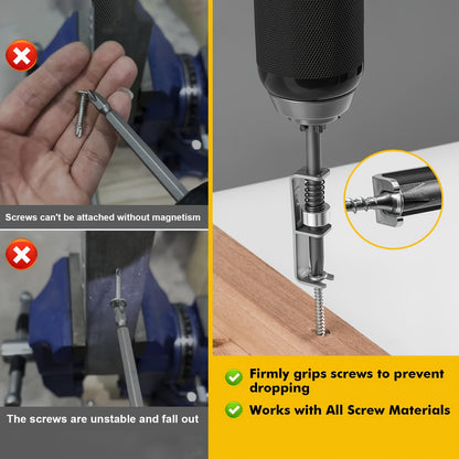 1/2 Peças Porta-Parafusos Magnético com Mola Anti-Queda Bit Ergonômico Operação com Uma Mão para Eletricistas Mecânicos Ferramentas Elétricas DIY