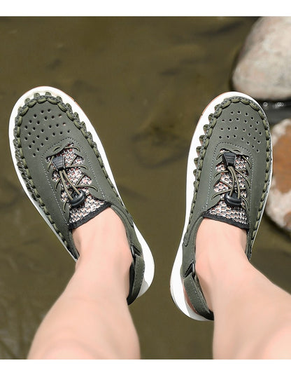 Summer New Sandals Fashion Handmade Weaving Casual Men Sandals Brand Designer Outdoor Walking Men's Shoes Summer Beach Shoes