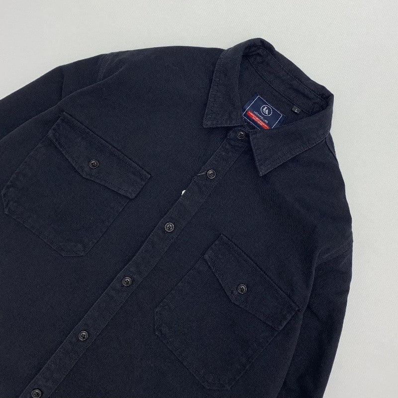 May Khaki heavy cargo double-pocket shirt men's cotton wash wool long-sleeved Japanese vintage loose coat