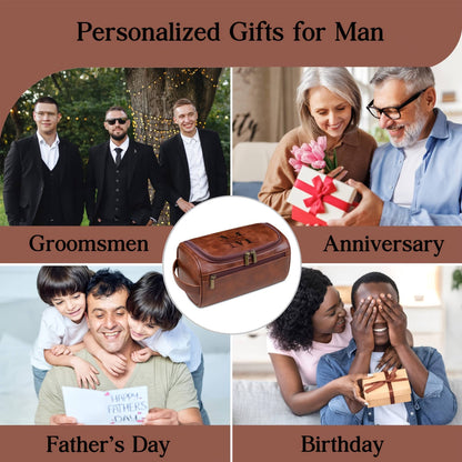 Custom Laser-Engraved Waterproof Multifunction Men's Wallet and Toiletry Bag Personalized Gift for Hi Birthday Anniversary ?